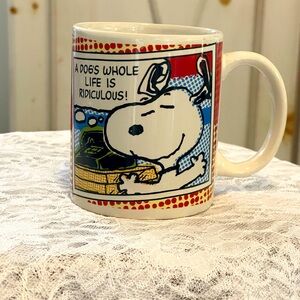 Peanuts Snoopy Mug
 “A Dog's Whole Life Is Ridiculous” 
Tea Coffee Mug 2011